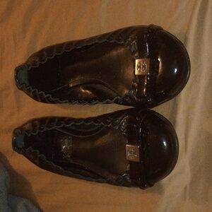 Tory Burch Black Flats